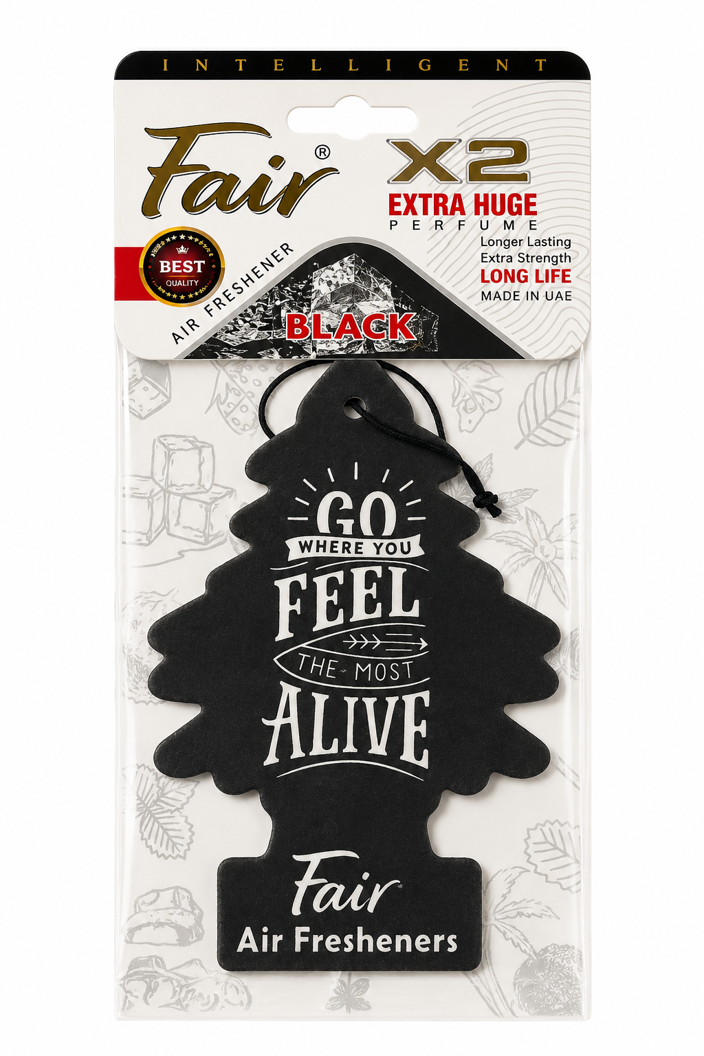 Large X2 Air Freshener Black