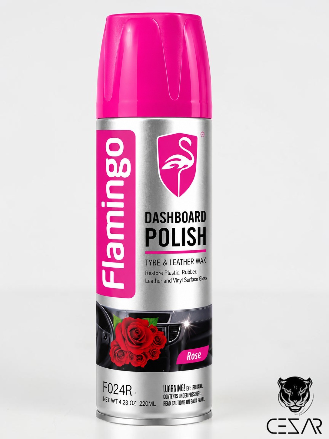 Flamingo Dashboard Polish Rose - Small 220 ml.