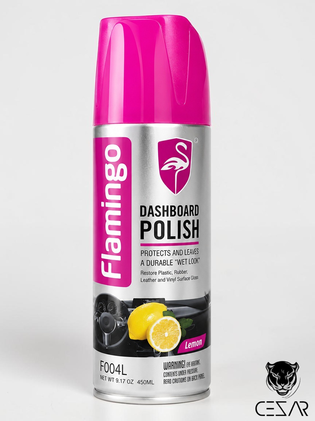 Flamingo Dashboard Polish Lemon - Large 450 ml.