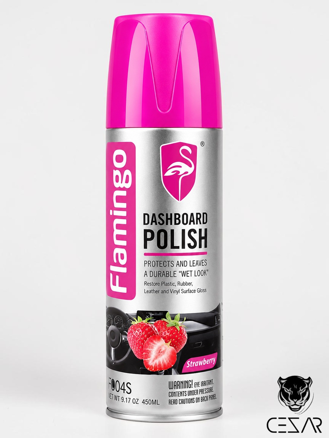 Flamingo Dashboard Polish Strawberry - Large 450 ml.
