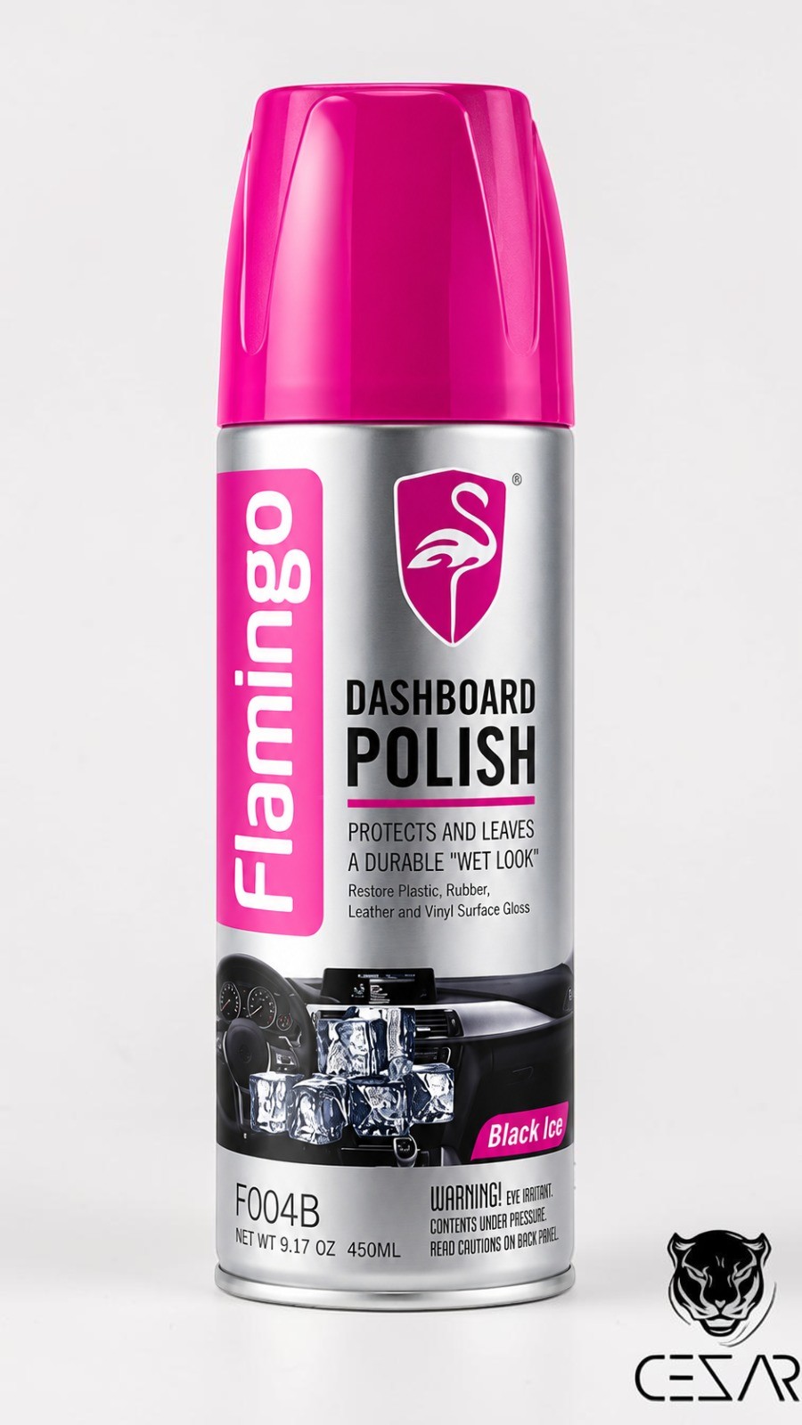 Flamingo Dashboard Polish Black Ice - Large 450 ml.