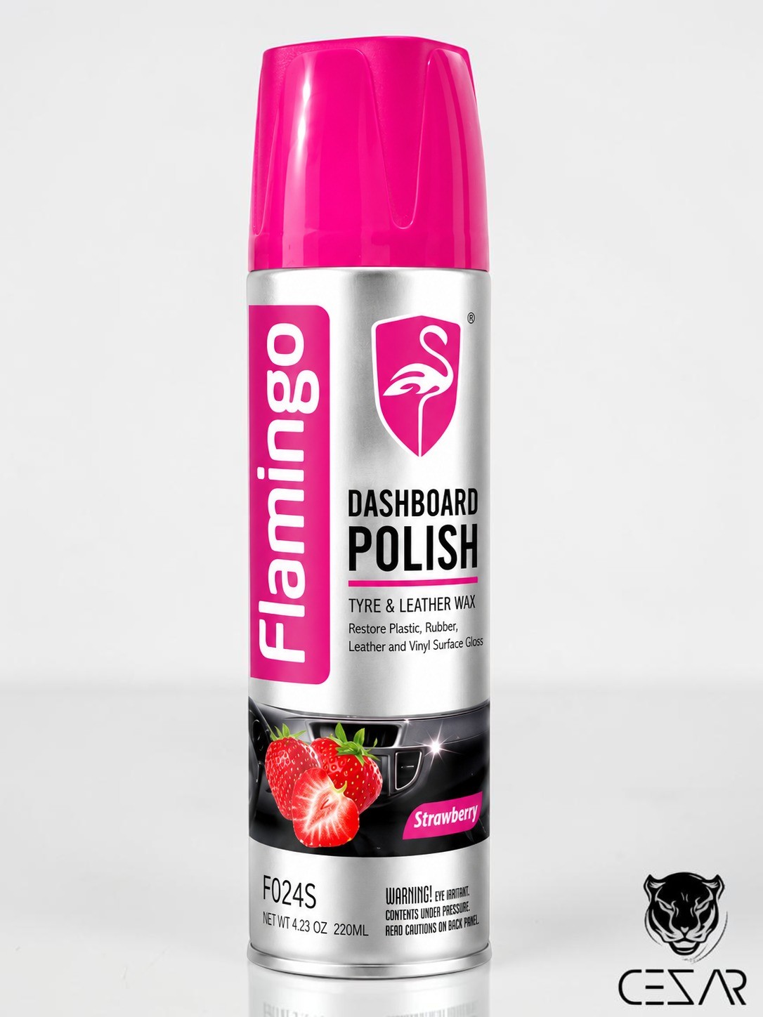 Flamingo Dashboard Polish Strawberry - Small 220 ml.
